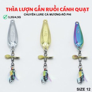 Thìa Lượn Gắn Ruồi Cánh Quạt Câu Lure Cá Mương, Rô Phi,Thiểu ,Ngão,...Mẫu Mới 2025