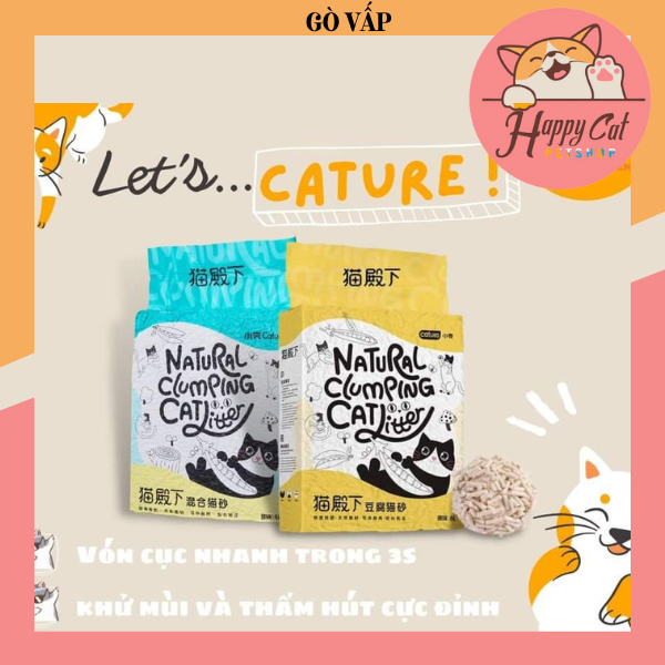Cature Tofu Soy Cat เต้าหู้ผสมไม้สําหรับแมว -Happy Cat