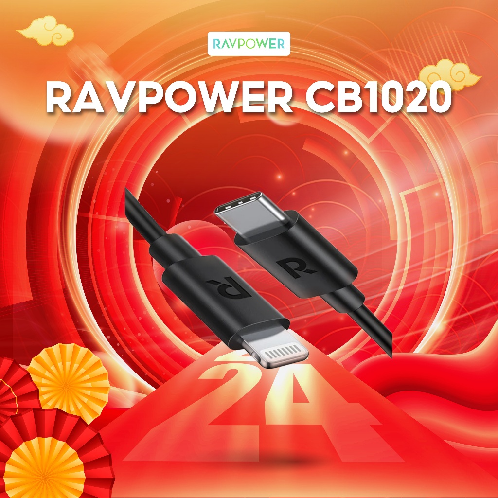 สายชาร์จ Ravpower RP-CB1020 2m typeC ถึง ln