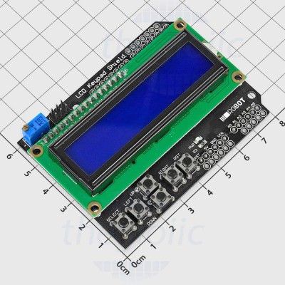 โล่ปุ่มกด Arduino LCD 1602 พร้อมกุญแจฟังก์ชั่น 5VDC