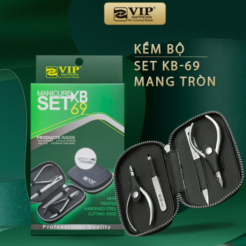 Vip Set Nippers, Stainless Steel (KB-649) สีเทา, Stainless Steel (KB-649) ชุบทอง, Vip Set Nippers, S