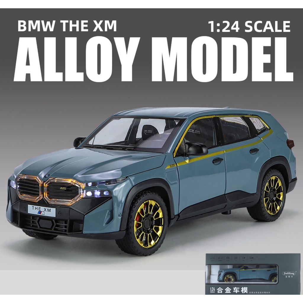 รถโมเดลเหล็ก BMW The XM COMES พร้อมป้ายทะเบียนพร้อมกระจกเต็ม สเกล 1:24 ยี่ห้อ Jinlifang มี 3 สี