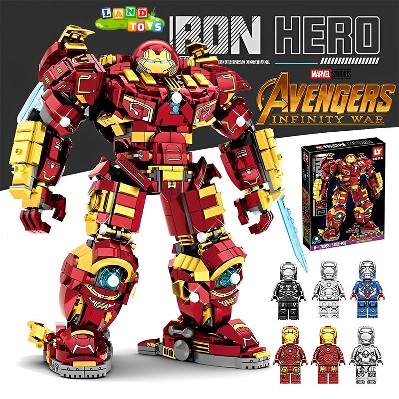Marvel Lego รุ ่ น Iron Man HulkBuster Mark40 Avenger Infinity War No.76068 พร ้ อม 1510 +PCS