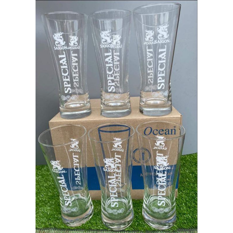 Set 6 ly thủy tinh Ocean 400ml (Quà tặng Bia Sài Gòn)