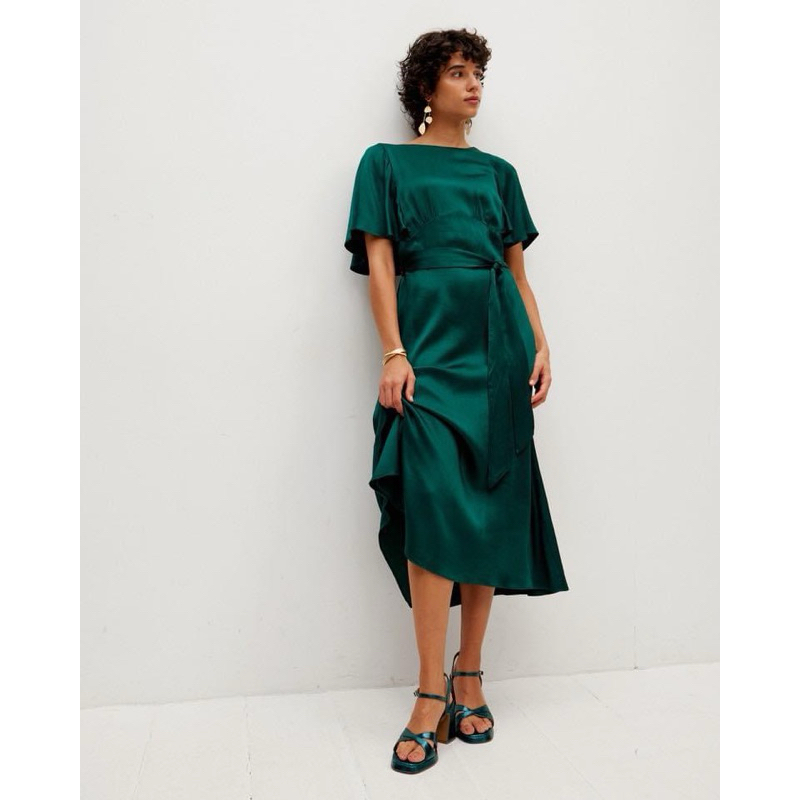 [virusplussize outlet - เดรสผ้าไหม Oliver Bonas สไตล์เรียบหรู bigsize