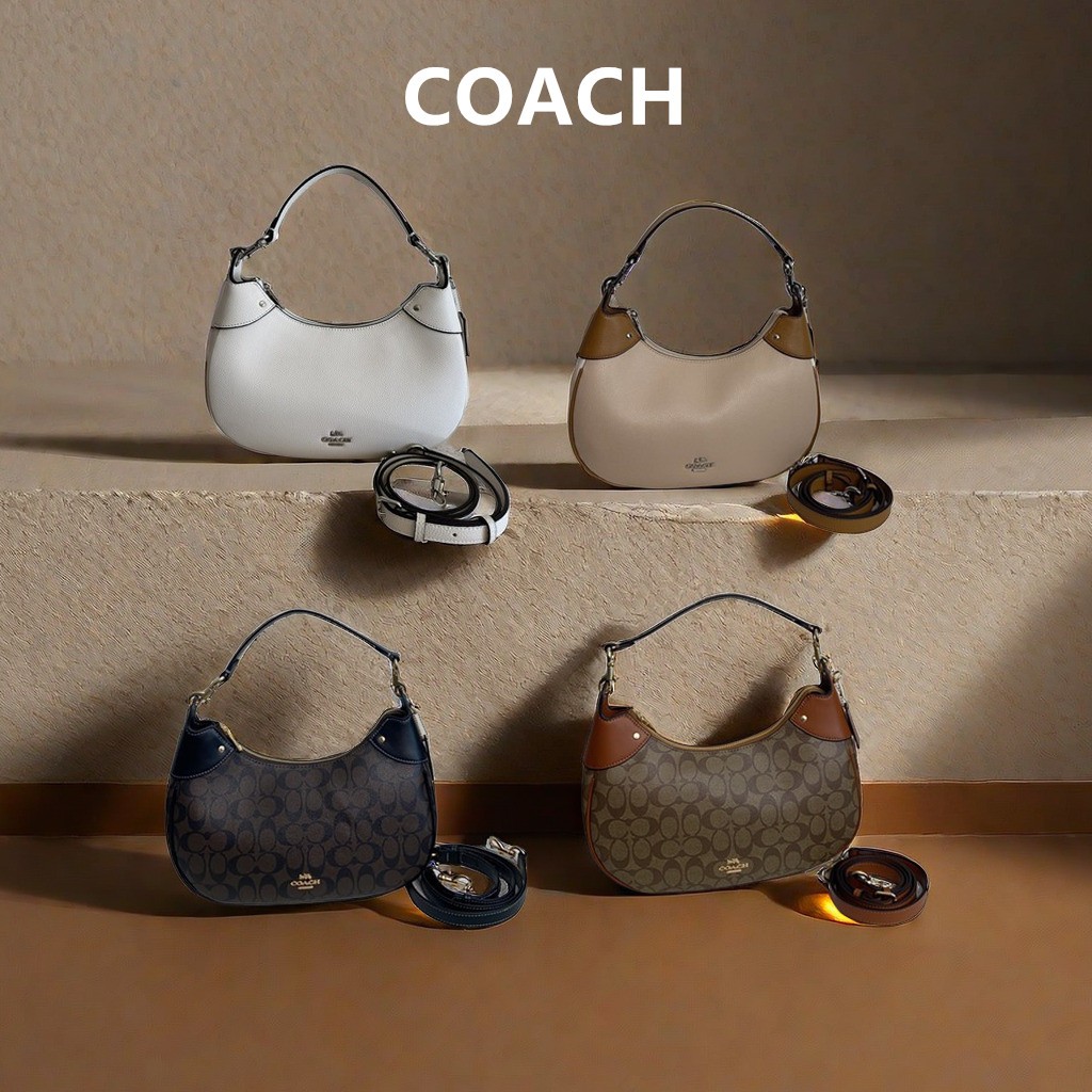 Coach SQUABBY CI791 COACH Colored Milk Tea CI790 CH508 New Womens Bag MARA Half Moon Shoulder Bag