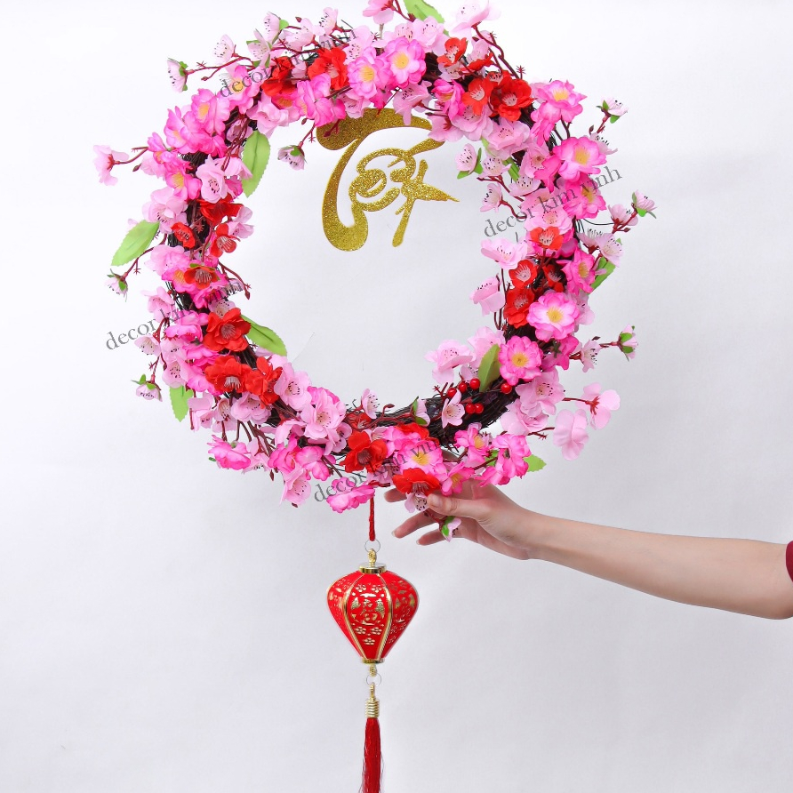 พวงหรีดตกแต่ง Tet - พวงหรีดแสดง H95 Tet พร้อมไฟ