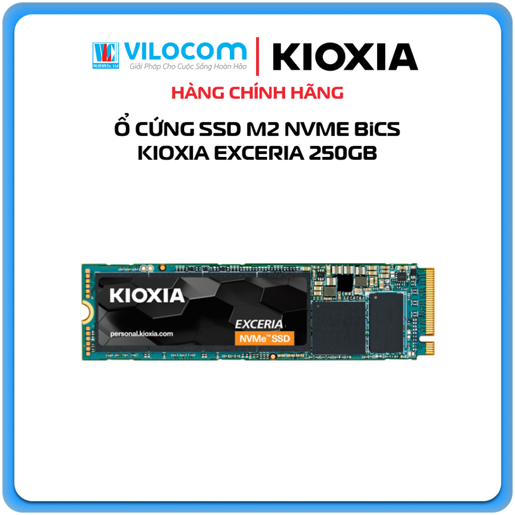 250GB SSD Exceria NVMe BiCS FLASH M.2 PCIe Kioxia ฮาร์ดไดรฟ์ภายใน