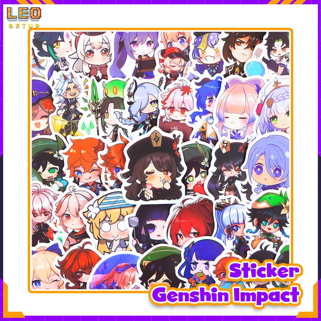 [SET 50] สติ๊กเกอร์ Genshin Impact - Raiden Hu Tao Diluc เสื้อกันหนาวสติกเกอร์ตกแต่งแล็ปท็อป เคสโทรศ