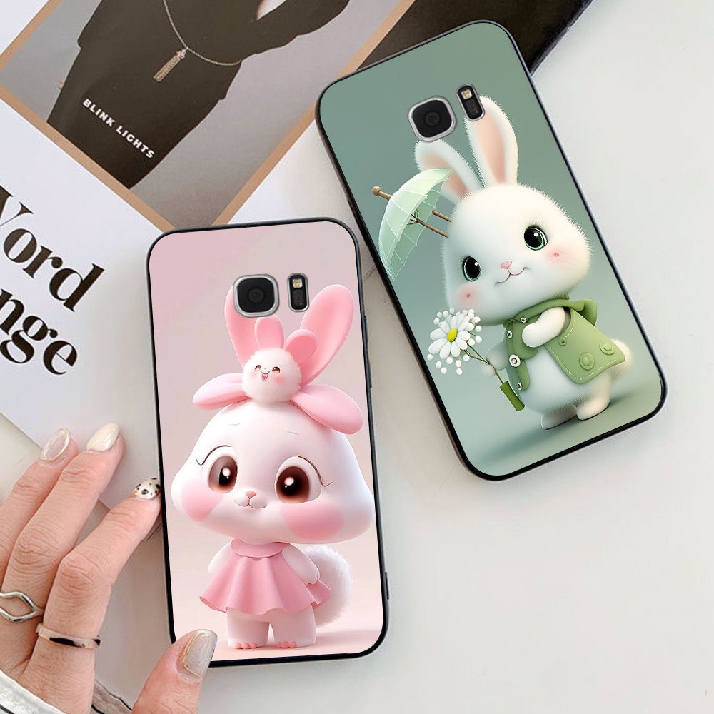 เคส Samsung s6 / ss s6 edge / ss s7 / ss s7 edge พิมพ์ลายกระต่ายน่ารัก