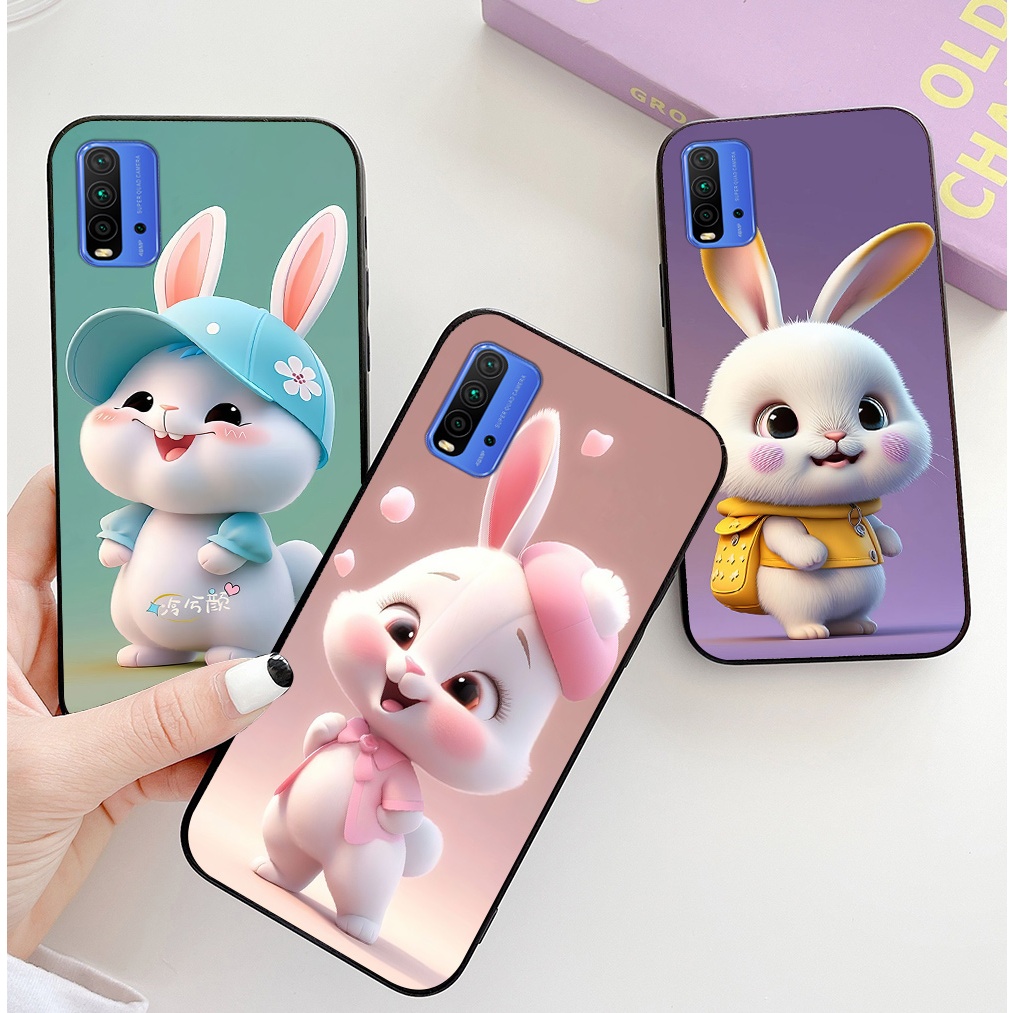 Xiaomi redmi 9t เคส mi 9t พิมพ์ลายกระต่ายน่ารัก