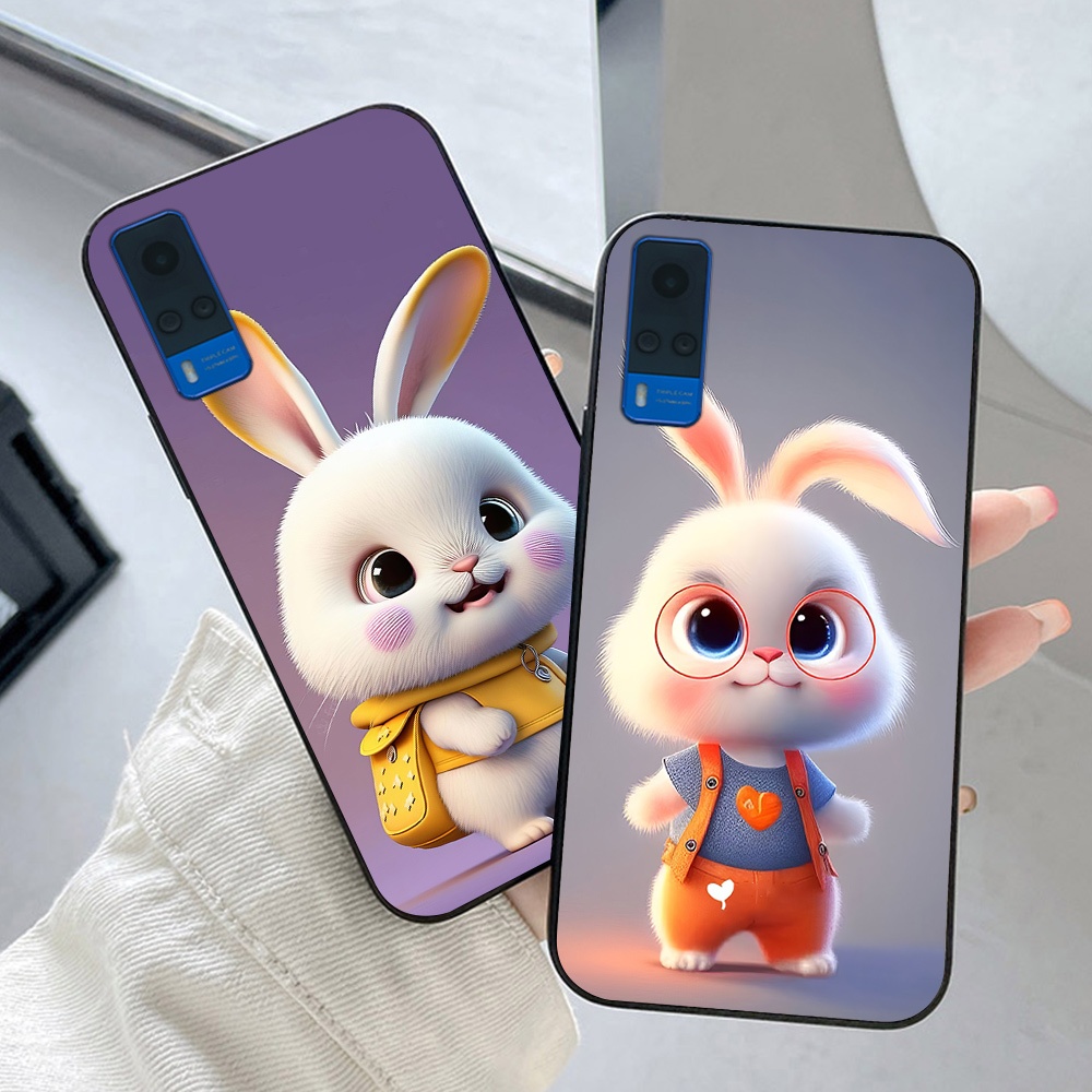 เคส Vivo y51 2020, y53s / y51 2015 พิมพ์ลายกระต่ายน่ารัก
