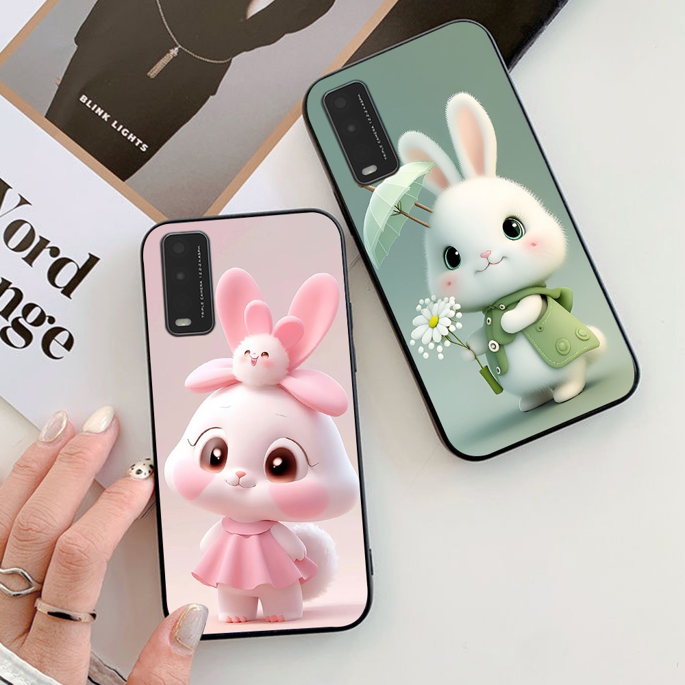 เคส Vivo y20 / v2027 , vivo y20s , vivo y12s (v2026) พิมพ์ลายกระต่ายน่ารัก