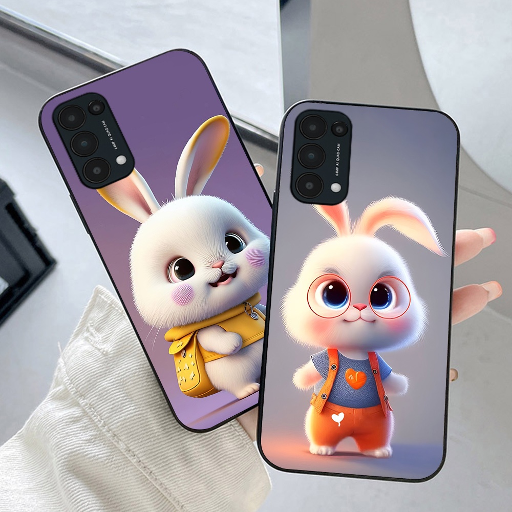 เคสสําหรับ oppo reno 5 / oppo reno 5 4g / oppo reno 5 5g พิมพ์ลายกระต่ายน่ารัก