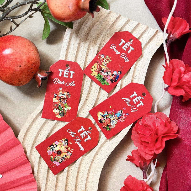 Combo of 20 Hanging Tags 4x7 - Peaceful Tet (รวมเชือกแขวน)