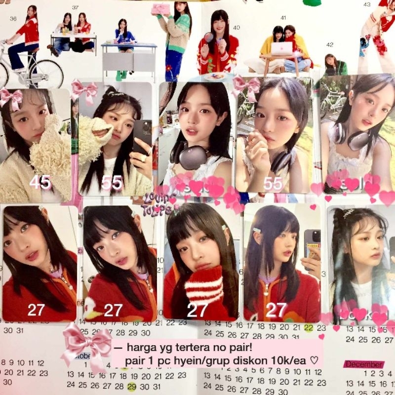 [แจกอัลบั้มภาพถ่าย] photocard nanni han chu หูฟังโบว์อัลบั้ม newjeans bluebook miji haerin และ heein