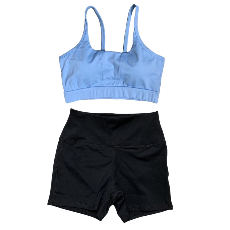 Bộ Đồ Tập Gym Nữ Quần Đùi QST + Áo Bra CY02, Chất Thun Lạnh Co Dãn Tốt