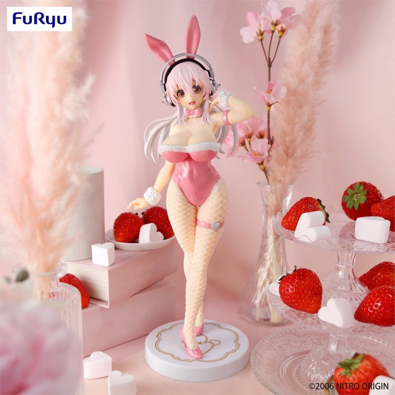 Sonico, SoniComi (Super Sonico🌹, Pink Rabbit ver.- Bicute Bunnies - (FuRyu ) ฟิกเกอร ์ แท ้