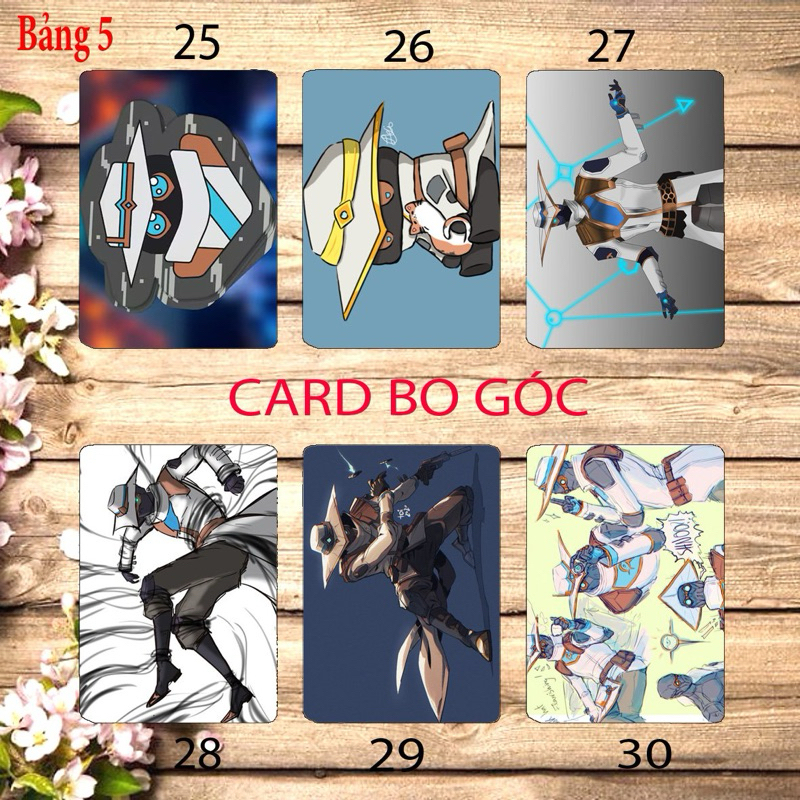 การ์ดมุมโค้งมน Cypher valorant พร้อมภาพที่แตกต่างกัน 6 ภาพ/ การ์ดไซเบอร์