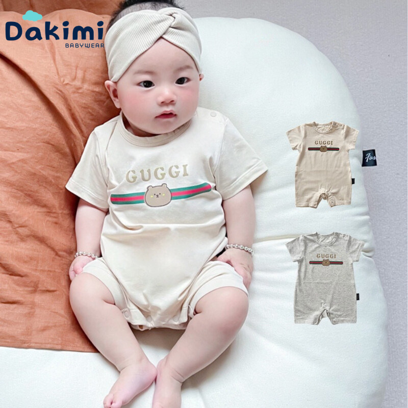 บอดี้สูทแขนสั้น Dakimi BABYWEAR รุ่นหมี Guggi สําหรับเด็ก 3-12kg