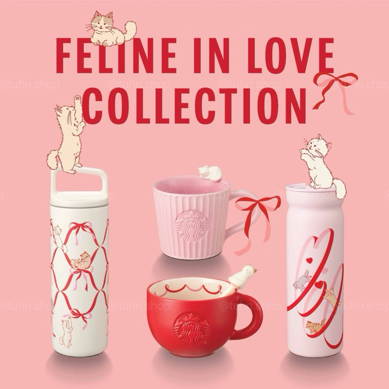 Starbucks VALENTINE 2024 FELINE IN LOVE Collection