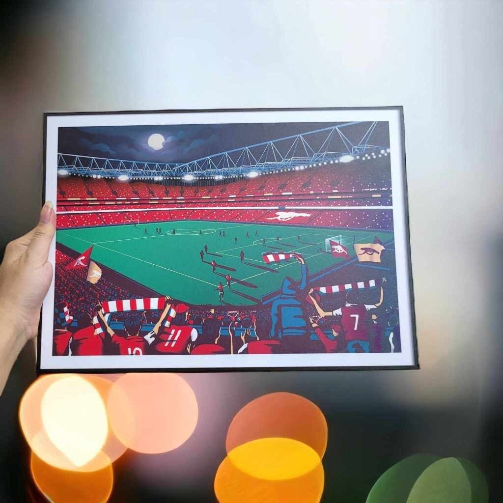 ️ โปสเตอร์สนามฟุตบอล Arsenal Emirates - Arsenal Emirates Stadium Print Wall Decal | ซีแนค