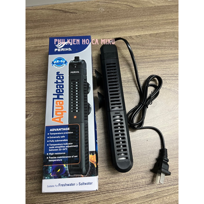 เครื่องทําความร้อน Peripha Anti-Burn จาก 50W ถึง 500W เครื่องทําความร้อนสําหรับตู้ปลาตั้งแต่ 50L ถึง