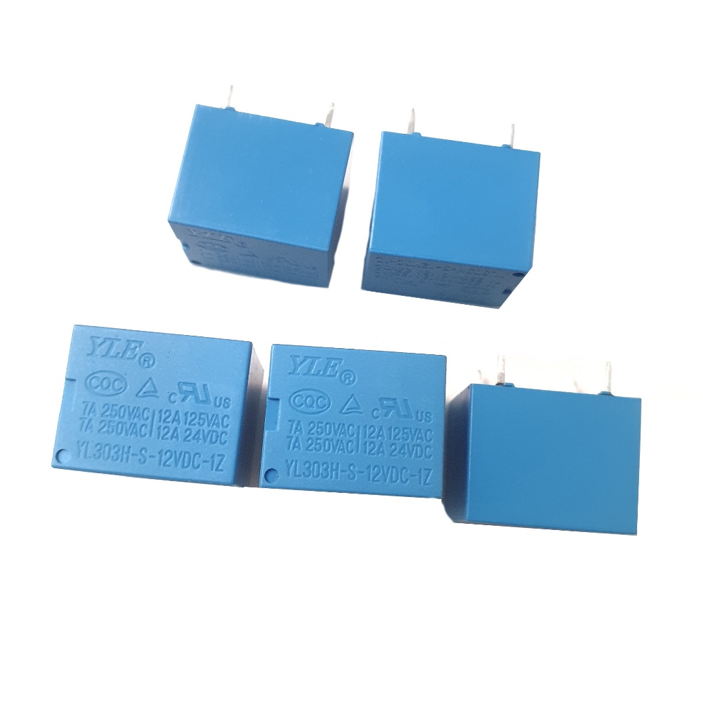 ชุดรีเลย์ 5 ชิ้น 12V 7A 5 Pins YL303H-S-12VDC-1Z