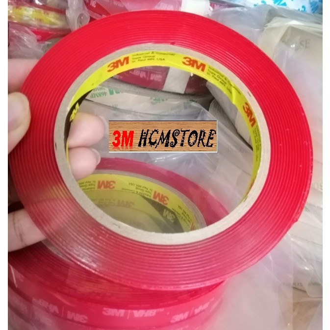 Combo 20 ม้วน 3M VHB 4910 5mm ยาว 4.5 เมตร โปร่งใส หนา 1.7 มม. - Tempered Double Sided Tape เฉพาะในก