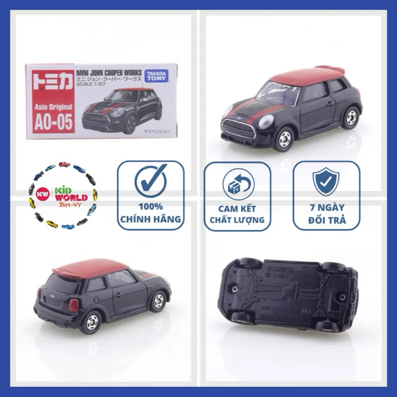 โมเดลรถ Tomica Box Mini John Cooper Works No.ao-05. อัตราส่วน 1: 57