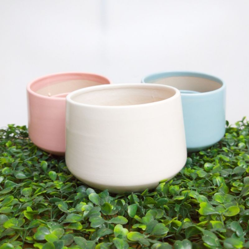 กระถางดินเผาค้างคาวตรังกลมเล็กสําหรับปลูกต้นไม้และไม้อวบน้ํา