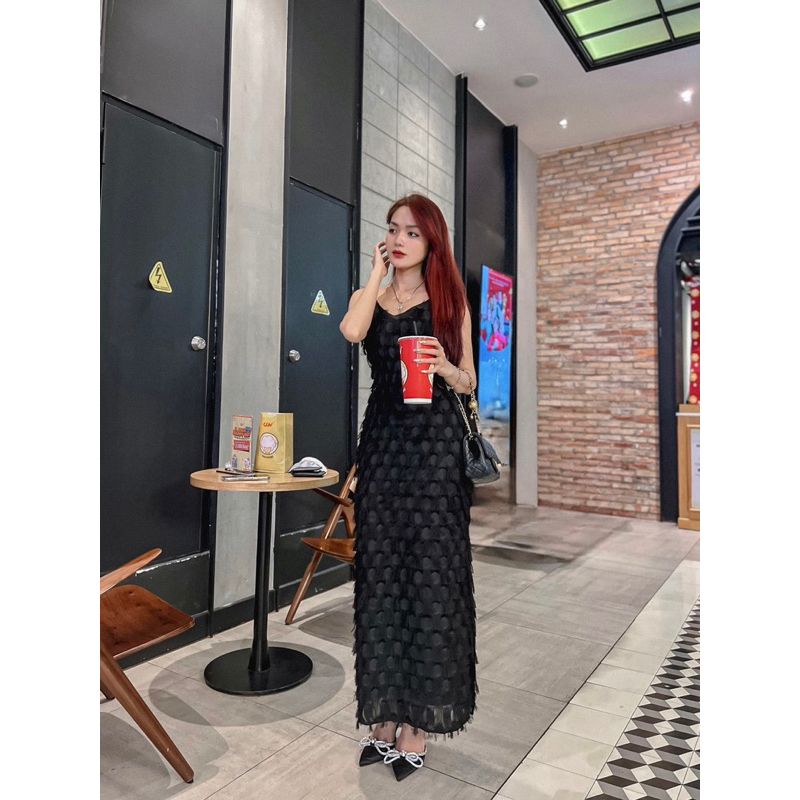 3D EMBROIDERED VOL PINK DRESS