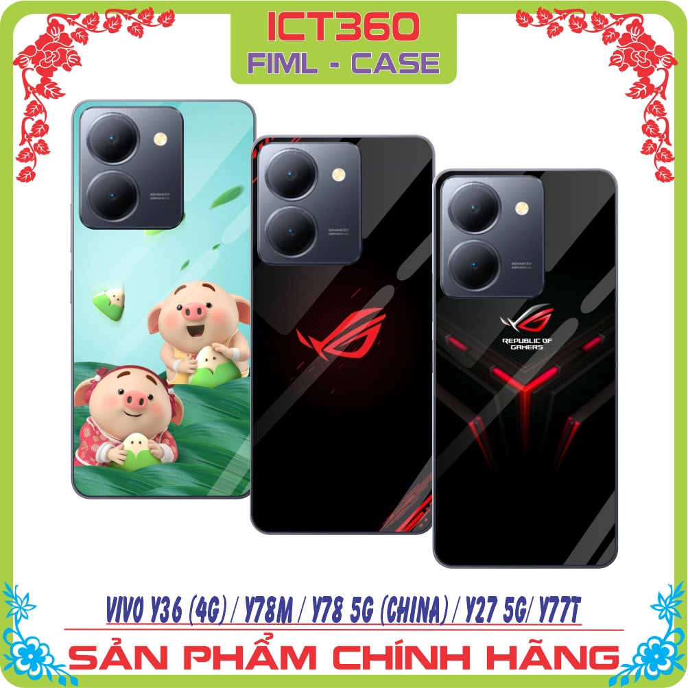 Vivo Y36 (4G) / Y78M / Y78 5G เคสกระจก (จีน) / Y27 5G / Y77T - รับพิมพ์ภาพอัพออนขอ