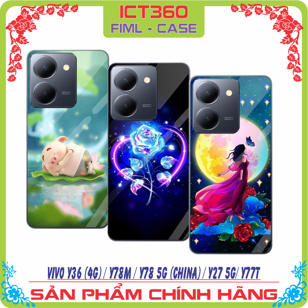 Vivo Y36 (4G) / Y78M / Y78 5G เคสกระจก (จีน) / Y27 5G / Y77T - รับพิมพ์ภาพอัพออนขอ