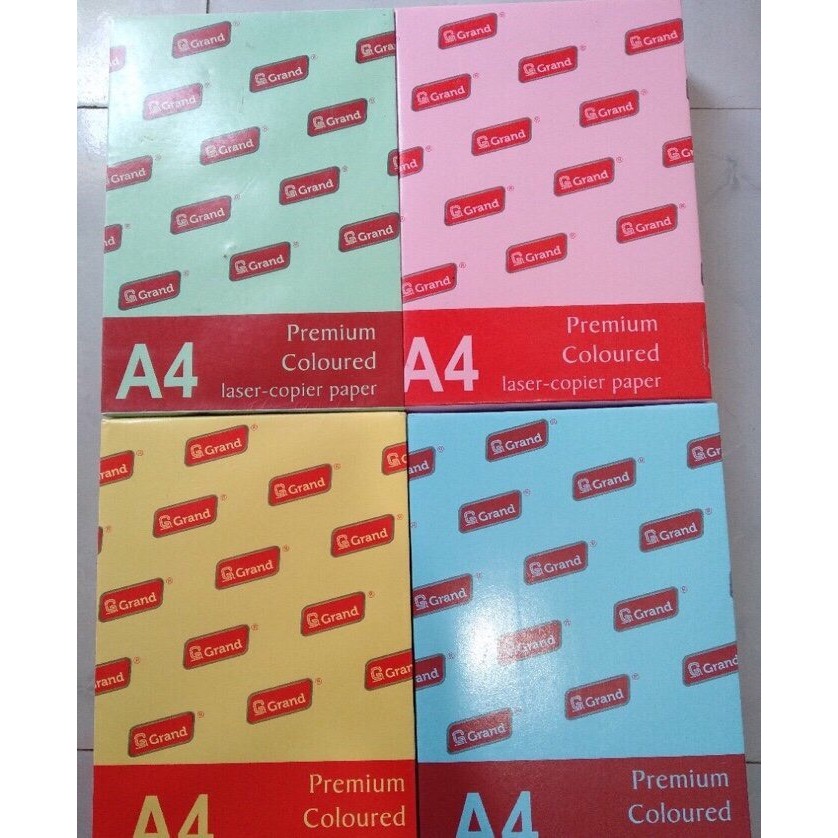 กระดาษพิมพ์สี A4 Grand - กระดาษภาพถ่ายสี A4 Grand - ชุด 500 แผ่น 80gsm