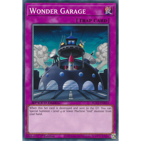 [ การ์ด Yugioh ของแท้ ] Wonder Garage - SGX2-ENB19 - Common 1st Edition
