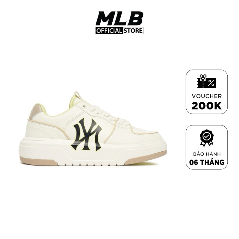 [ ของแท้ ] MLB Chunky Liner White Brown Shoes "3ASXCA12N-50BGS"
