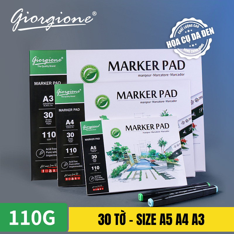 [BLACK SKIN - DISTRICT 3] Giorgione Marker Pad Size A3 | A4 | A5