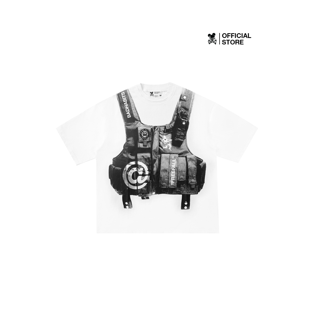 เสื้อยืด Unisex BAD HABITS PROTECT FROM FEAR 100% Cotton - แบรนด์ท้องถิ่นของแท้