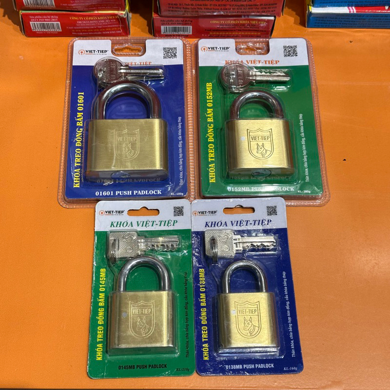 ล็อคแขวนทองเหลือง Viet Tiep ของแท้ (38MB, 45MB, 52MB, 63MB)