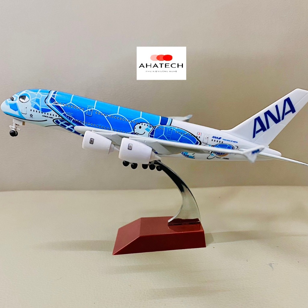 ANA AIRCRAFT MODEL(สายการบิน Nippon ทั้งหมด) A380-800 " Flyning Honu " สีฟ้า