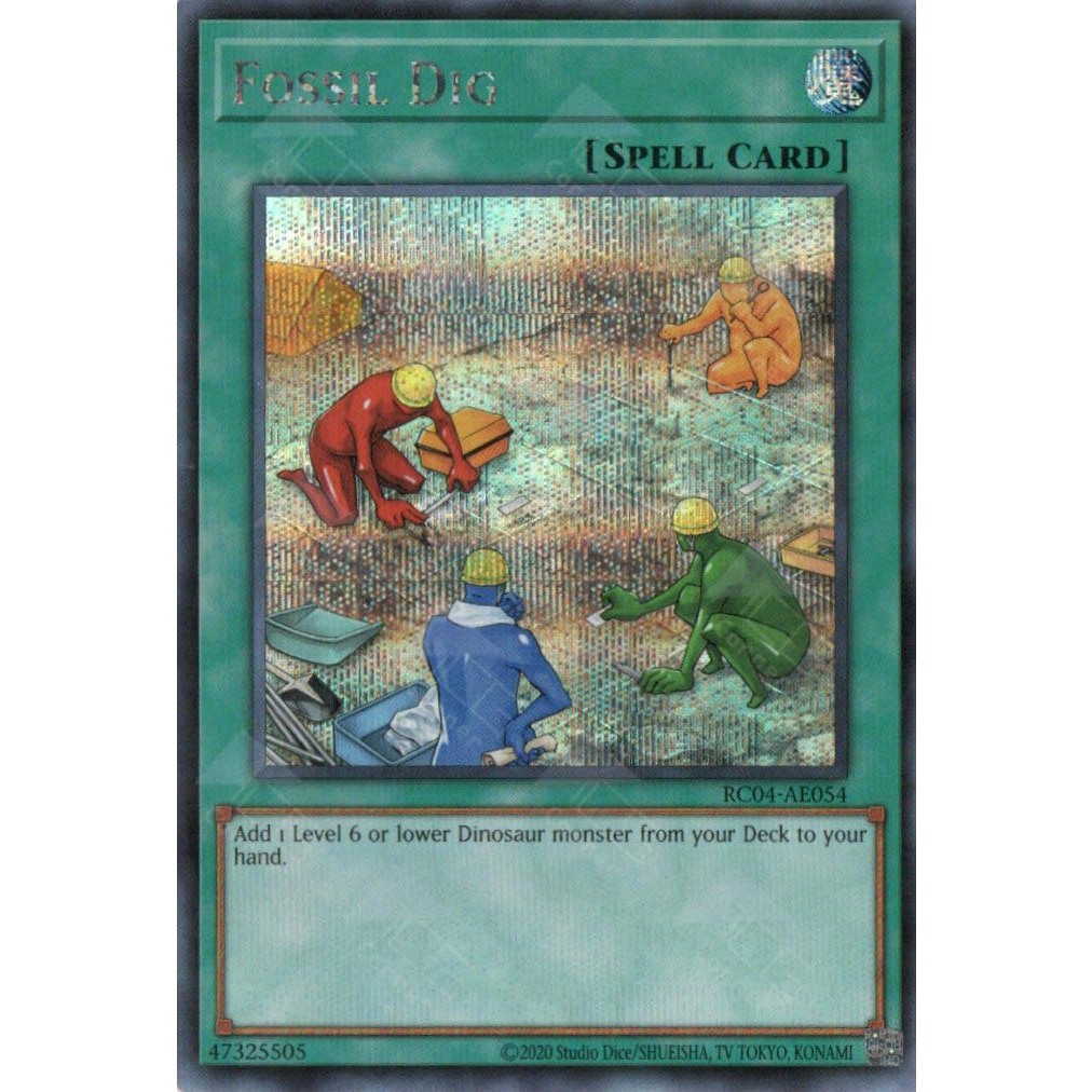 [ การ์ด Yugioh ของแท้ ] Fossil Dig - RC04-AE054