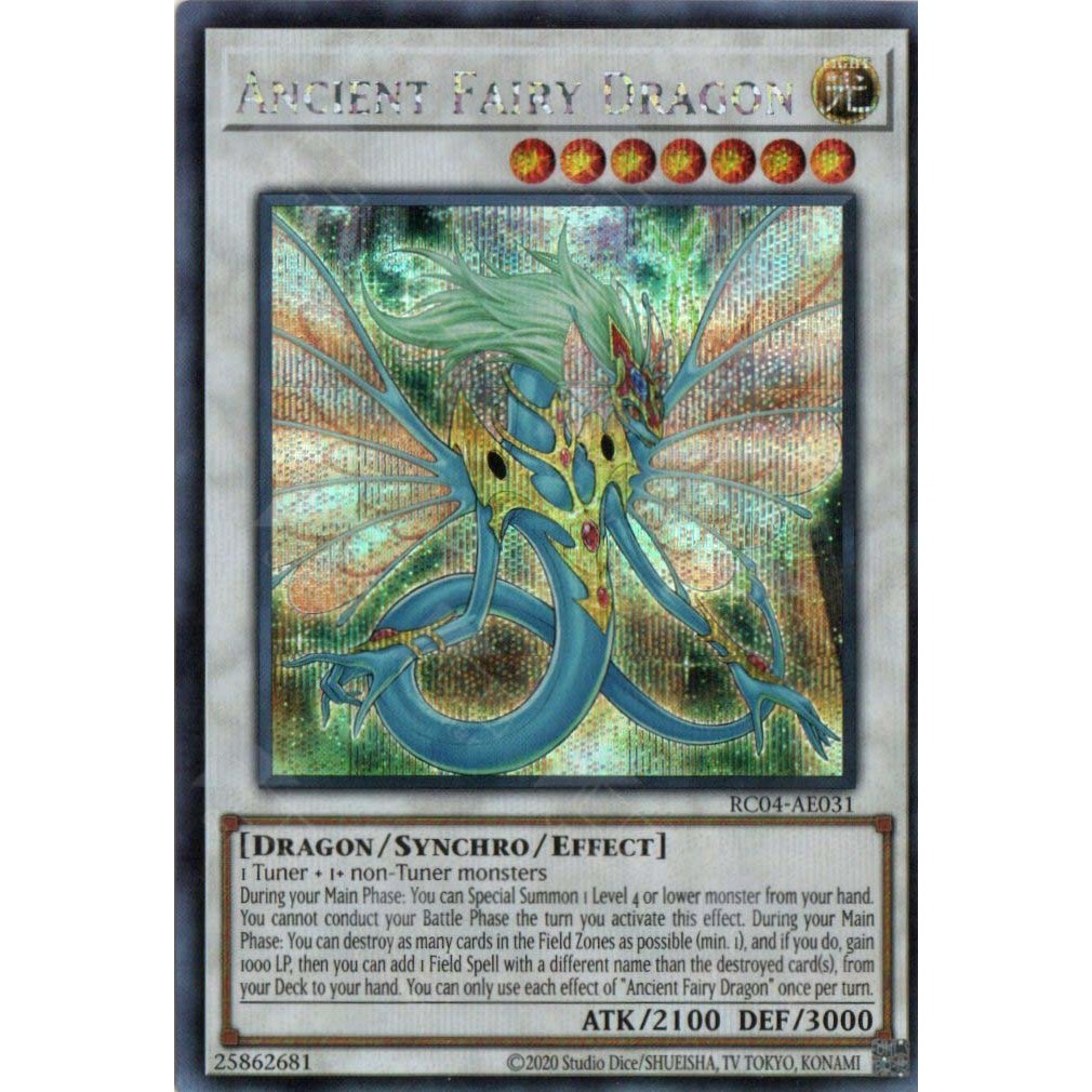 [ การ์ด Yugioh ของแท้ ] มังกรนางฟ้าโบราณ - RC04-AE031