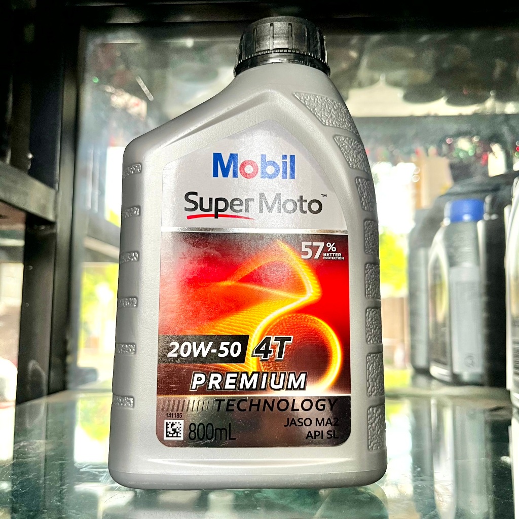 Mobil 20w50 Oil for Manual Vehicles - Mobil Super Moto 800ml นําเข้าจากสิงคโปร์