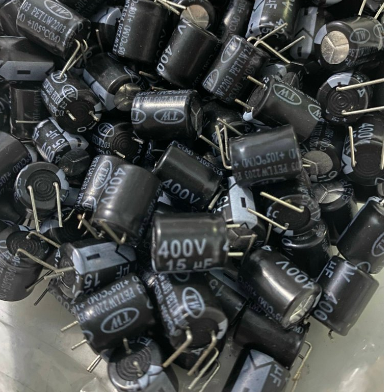 [ถุง 10 ชิ้น] ตัวเก็บประจุ 400V ตัวเก็บประจุโพลาไรซ์ 400V 10uF 15uF 18uF 20uF 33uF