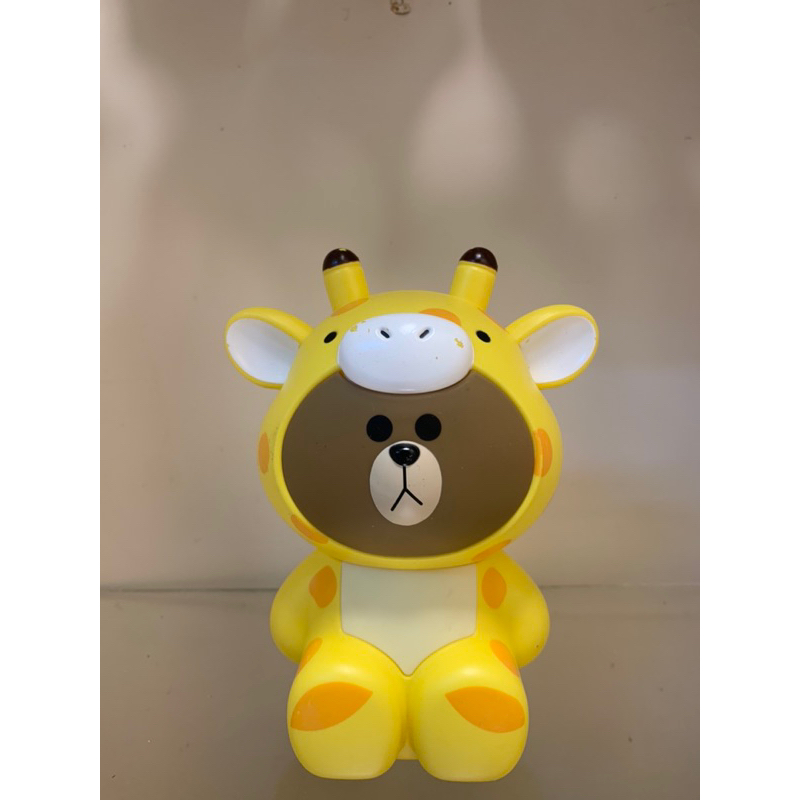 (USED) CGV ยีราฟคอสเพลย์ Line ขวดน้ําหมีสีน้ําตาล