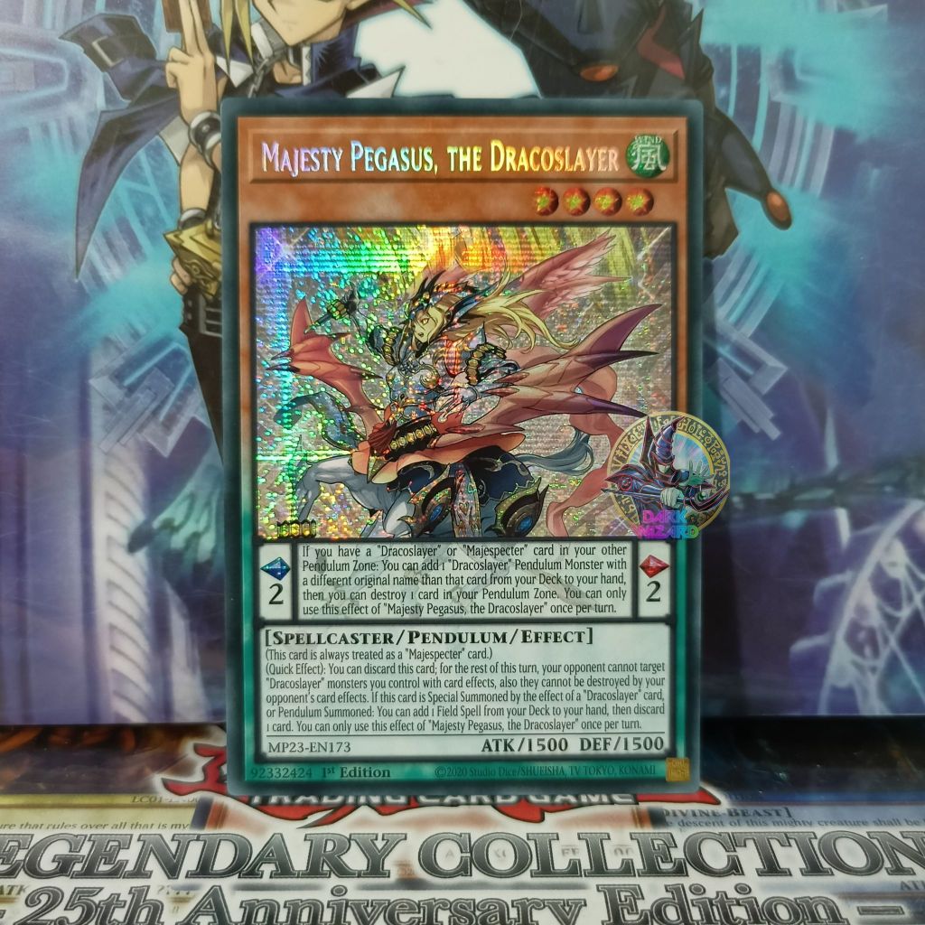 Majesty Pegasus, Dracoslayer – MP23-EN173 – Prismatic Secret Rare [การ์ด Yugioh]