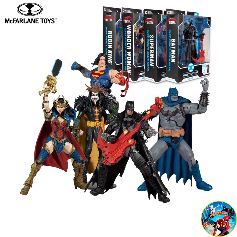 โมเดล Mcfarlane - DC Multiverse - BATMAN/ SUPERMAN/ WONDER WOMAN/ ROBIN KING (DARK NIGHTS: DEATH MET