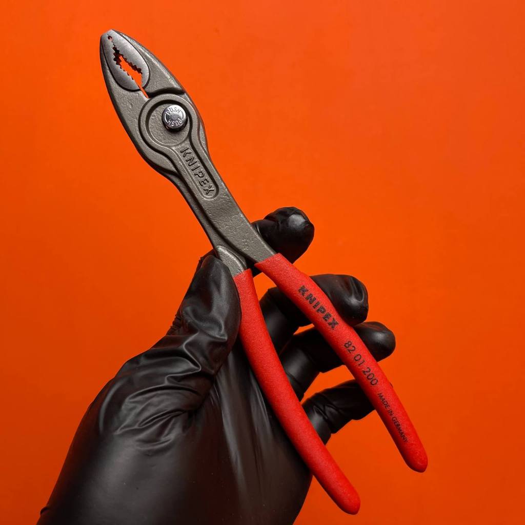 TWIN GRIP SLIDING JOINT คีมพลาสติกพร้อมที่จับพลาสติก KNIPEX 82 01 200 - ผลิตภัณฑ์ GERMAN ของแท้