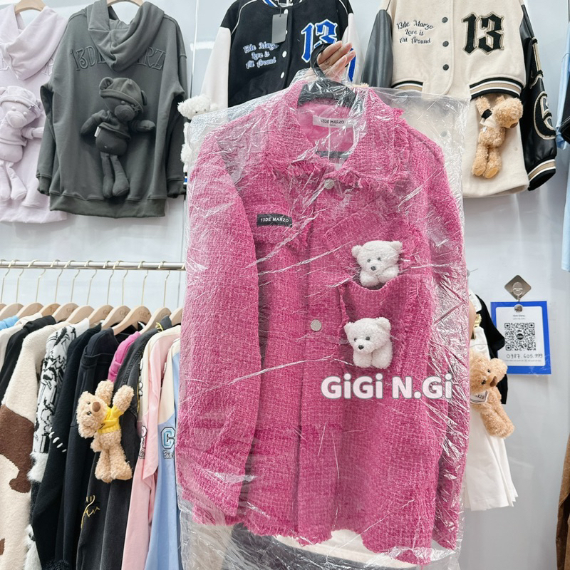 13DE MARZO PINK BEAR JACKET